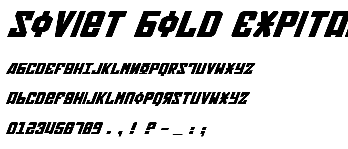 Soviet Bold ExpItal font